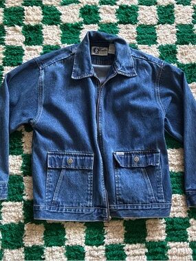 Arizona Jean Company 100% Cotton Denim Jean Zip Up Jacket
